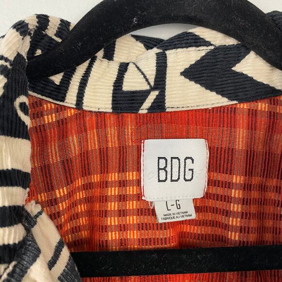 Urban Outfitters Tripped Up‎ Button Up Shirt Mushroom Frayed Hem Festival Large - Picture 5 of 12